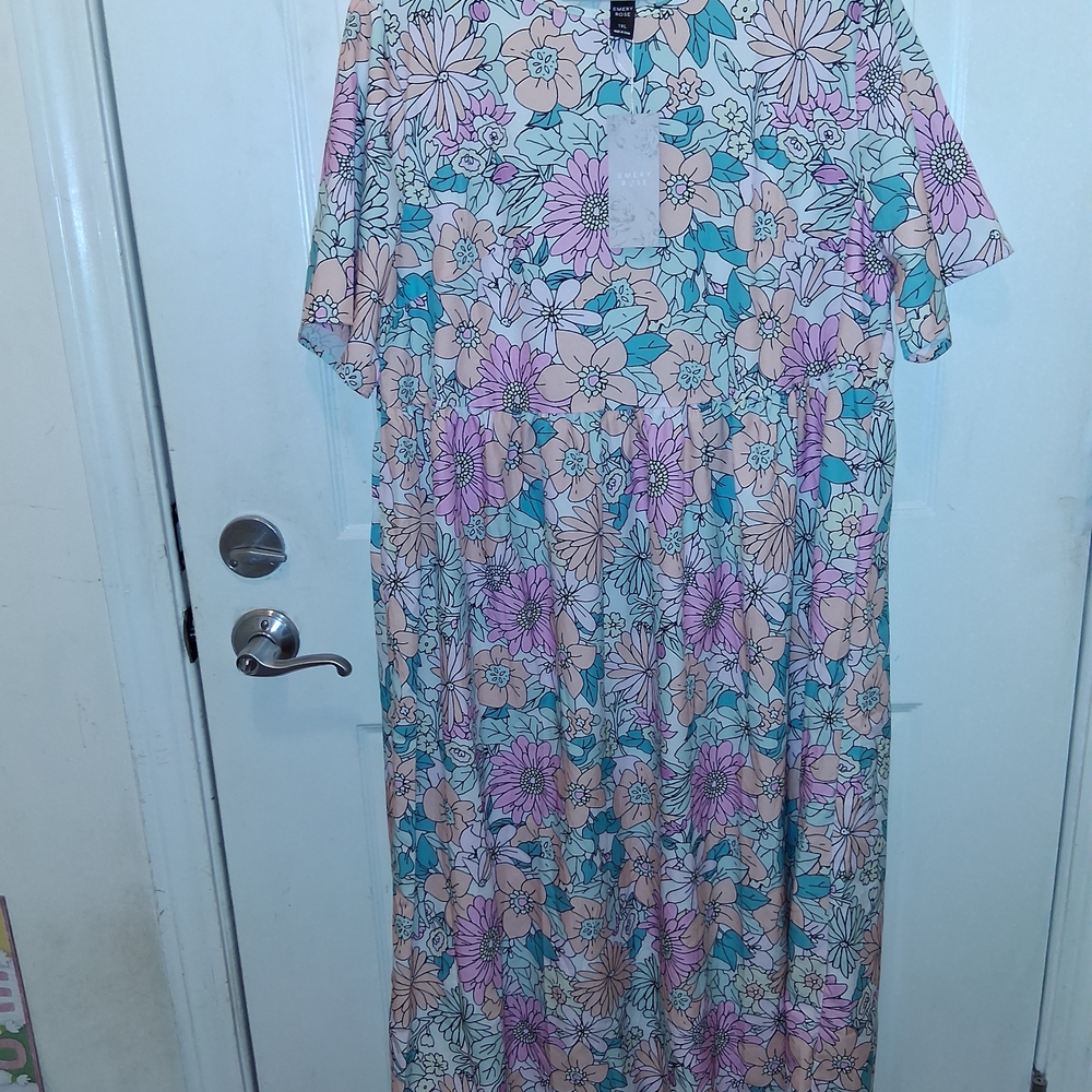 Floral Print Women's Dress Emery Rose 1XL